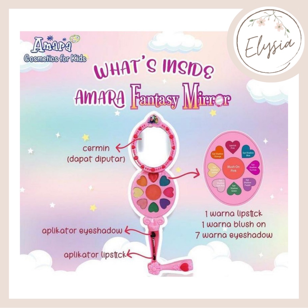 Amara Kids Fantasy Mirror| Cermin + Make Up Anak Amara by Purbasari Aman Original BPOM