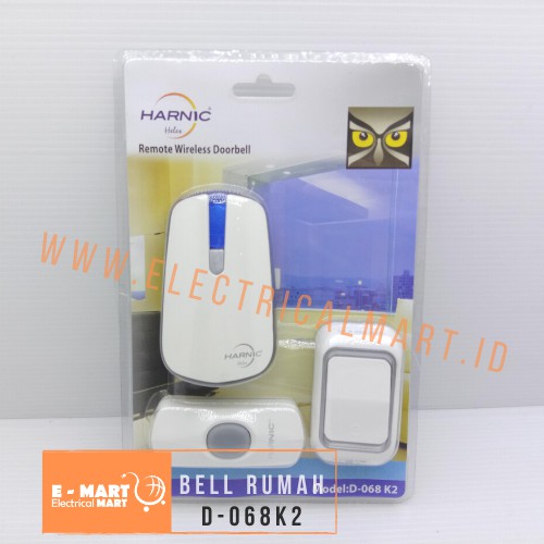 HELES Bell Rumah Wireless D-068K2 / Bel Rumah AC  2 Knop Harnic