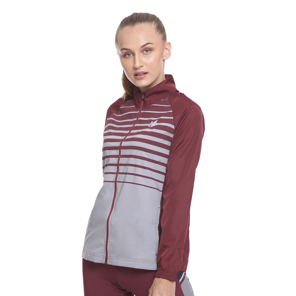  Enzoro  Pakaian  Olahraga  Wanita Cardinal Stripe Jacket 