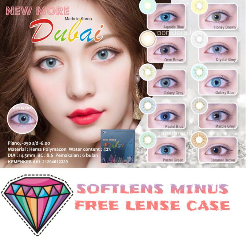 PART 1 ( MINUS -0,5 S/D -2) SOFTLENS NEW MORE DUBAI  ORIGINAL CTK MINUS  SOFTLEN DIAMETER 14,5 PART 1 SOFTLENS WARNA MINUS 14,5MM