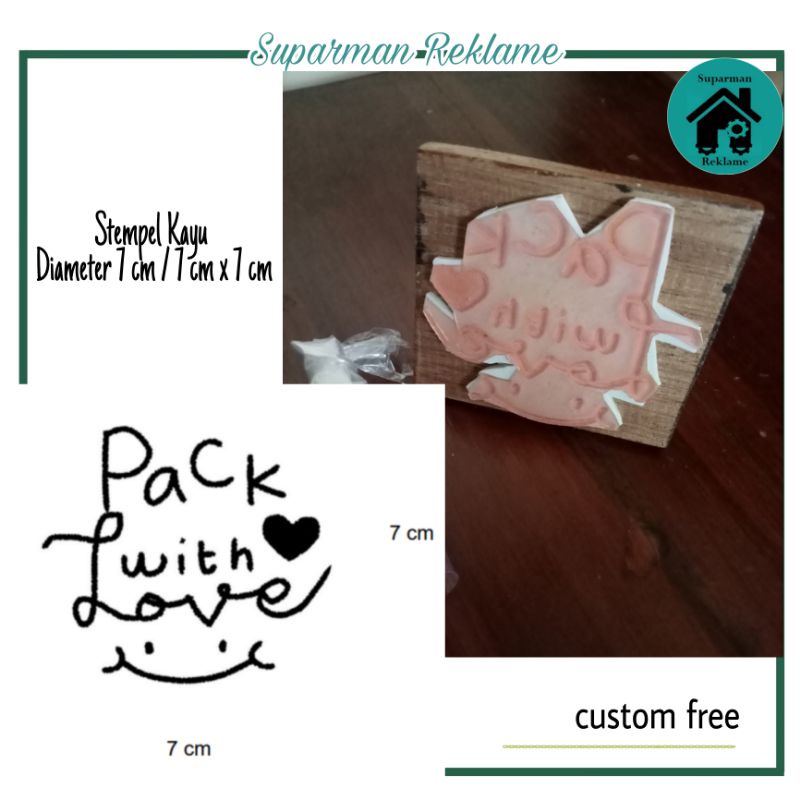 

[1 HARI JADI] STEMPEL KAYU DIAMETER 7CM / 7x7 + 4x12
