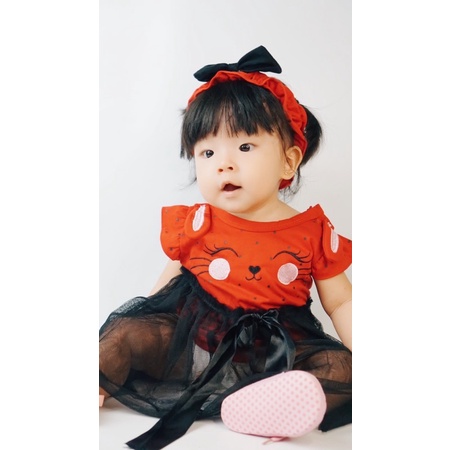 BUNNY RIBBON / MOMMY LITTLE PRINCESS jumper baby set (free sepatu + headband) jumper bayi set romper newborn cewek bayi perempuan karakter jumper newborn 0-12 bulan