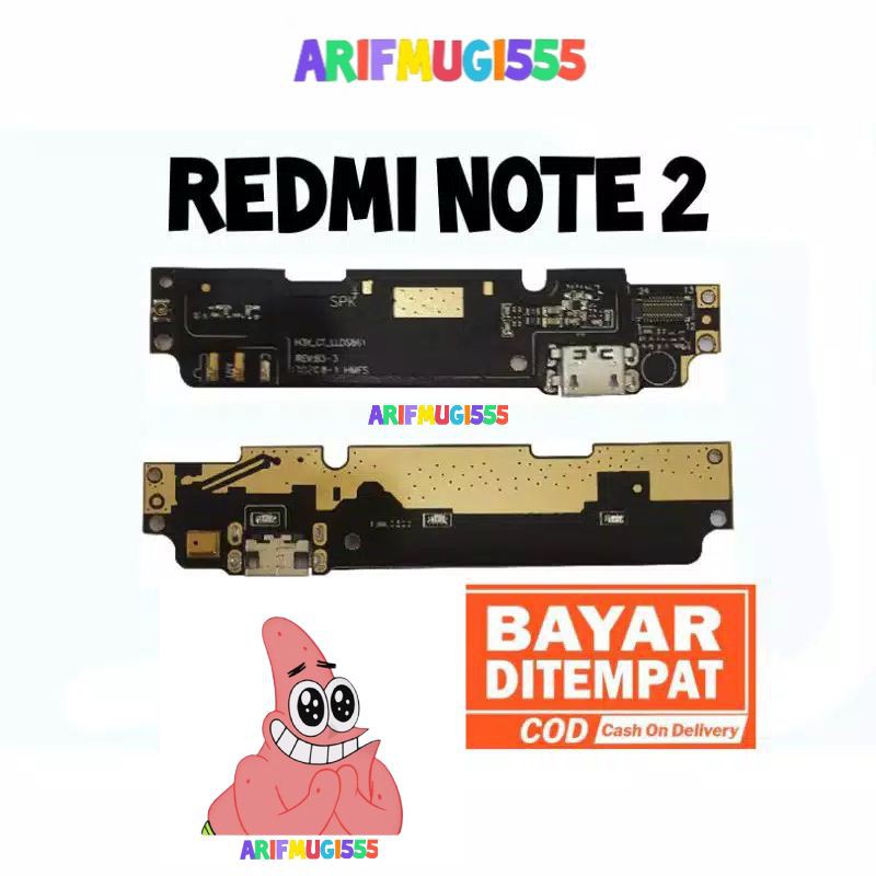 BOARD PAPAN CAS KONEKTOR CONEKTOR CHARGER XIAOMI REDMI NOTE 2 PLUG IN MIC ORIGINAL