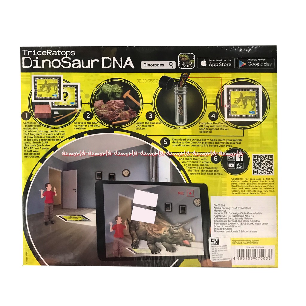 4M Triceratops Dino DNA Kit Dinosaurus DNA