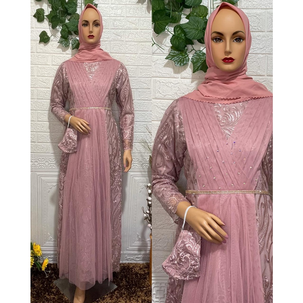 GAMIS kebaya PESTA CINDERELLA PRINCESS III/ Dres Gamis Kebaya pesta KONDANGAN / Gamis cantik KUALITA