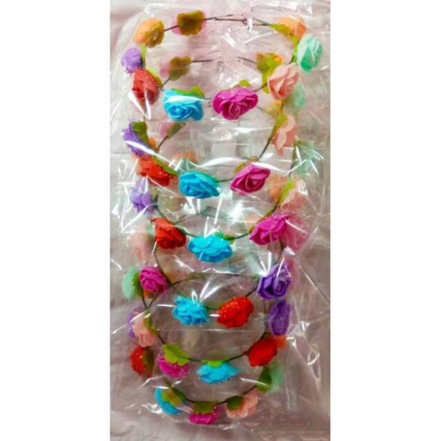 grosir  Mahkota bunga 6 PCS / flower crown/head pieces/bando bunga import.