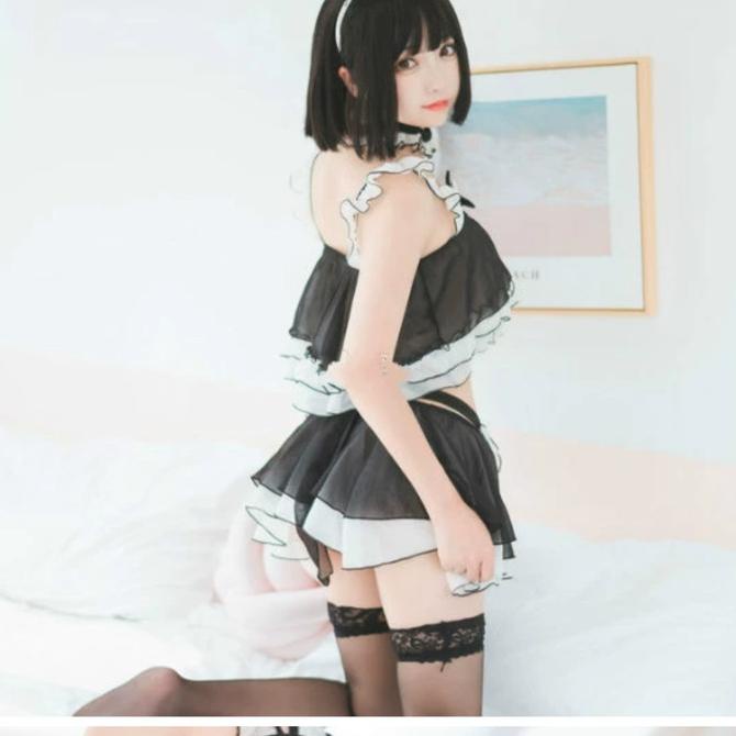 PROMO COSTUME COSPLAY SEXY LOLITA NEKO MAID 40 READY SIAP KIRIM