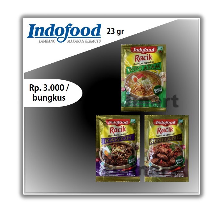 Jual Indofood Racik Bumbu Spesial Bumbu Basah Soto Ayam Rawon Rendang Indonesia Shopee Indonesia