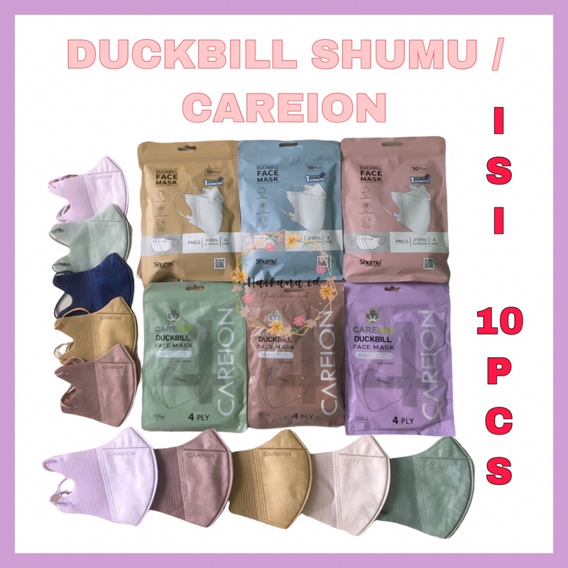 MASKER DUCKBILL SHUMU/CAREION ISI 10pcs