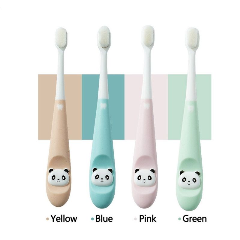 Kuru Training Toothbrush Sikat Gigi Bulu Bayi Anak Halus Silikon Handle Tooth Brush Baby Cotton Brush 6M+