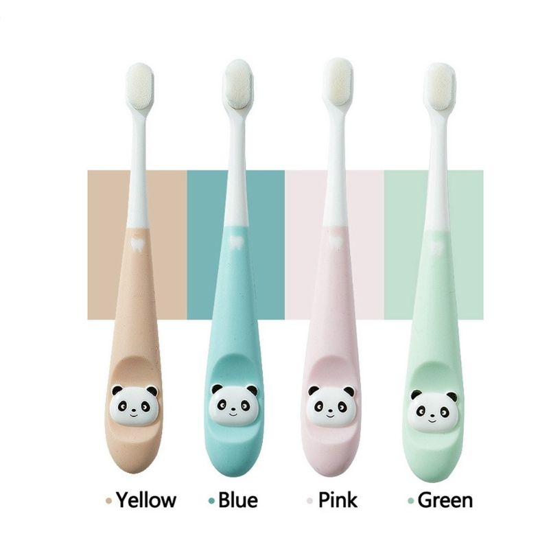 Kuru Training Toothbrush Sikat Gigi Bulu Bayi Anak Halus Silikon Handle Tooth Brush Baby Cotton Brush 6M+