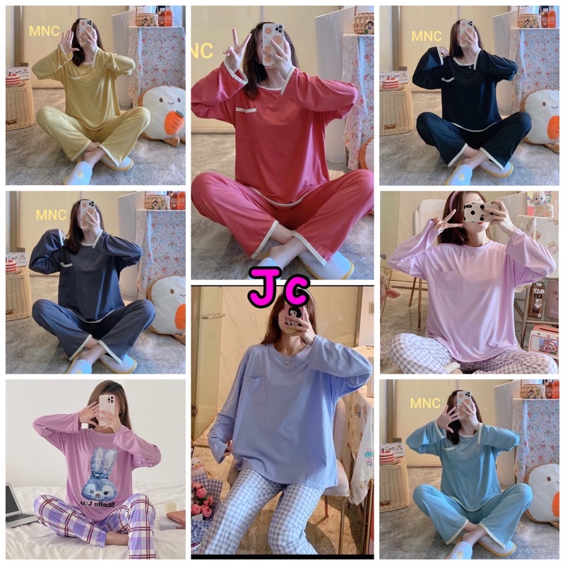 NEW JC- Stelan Oversize Import PP / Stelan Tidur Bigsize PP / Grosir piyama wanita Import