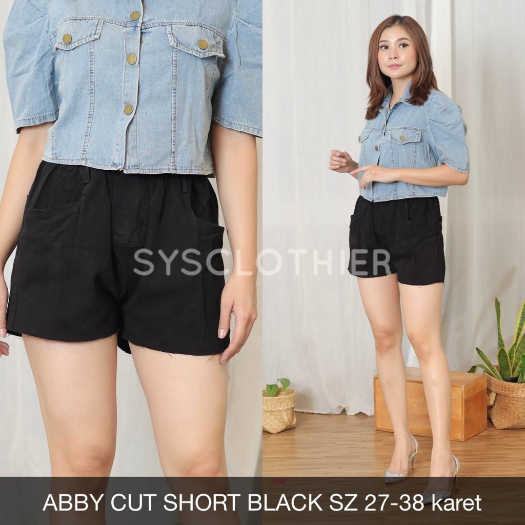 CELANA JEANS WANITA ABBY CUT SHORT