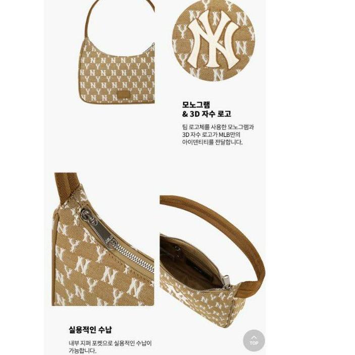 ‍ Tas MLB Monogram Jacquard Hobo Bag / Backpack/ Waisbag NY Yankees Import Quality#6001 murah