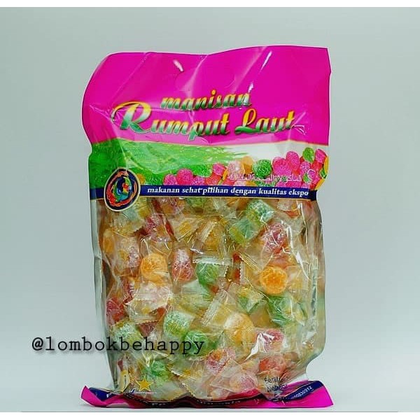 

Manisan Rumput Laut Oleh Oleh Khas Lombok Kemasan Plastik Bening 868 g