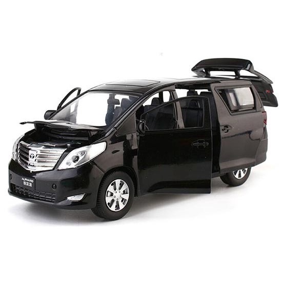 Cod Mainan Diecast Metal Mobil Toyota Alphard Pull Back Lampu Skala 1:27