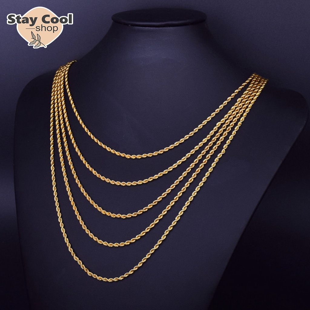 Kalung Titanium LILIT ULIR EMAS &amp; SILVER SUPER ELEGANT LILIT ULIR Anti Berkarat/Luntur High Quality