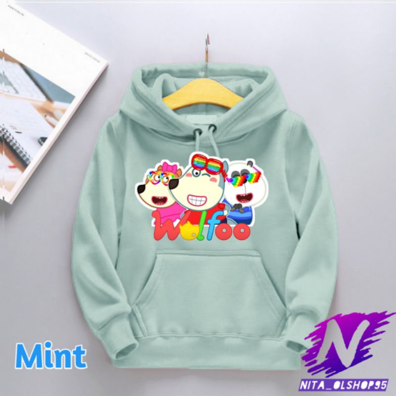 hoodie wolfoo luci dan Pando Hoodie anak lucu animasi untuk laki laki dan perempuan bisa untuk usia 2-12tahun