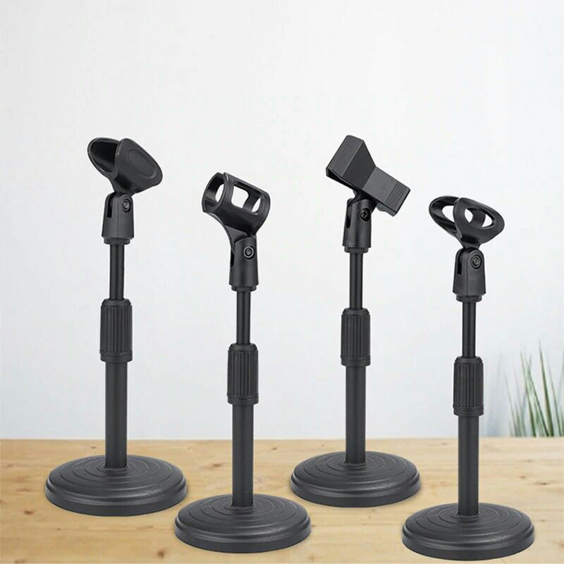 Stand Mikrofon Desktop Disc Microphone Holder Adjustable Height - L3