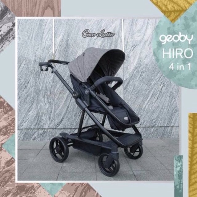 stroller hadap ibu kereta dorong bayi Cocolatte 3205G Geoby Hiro 4in1