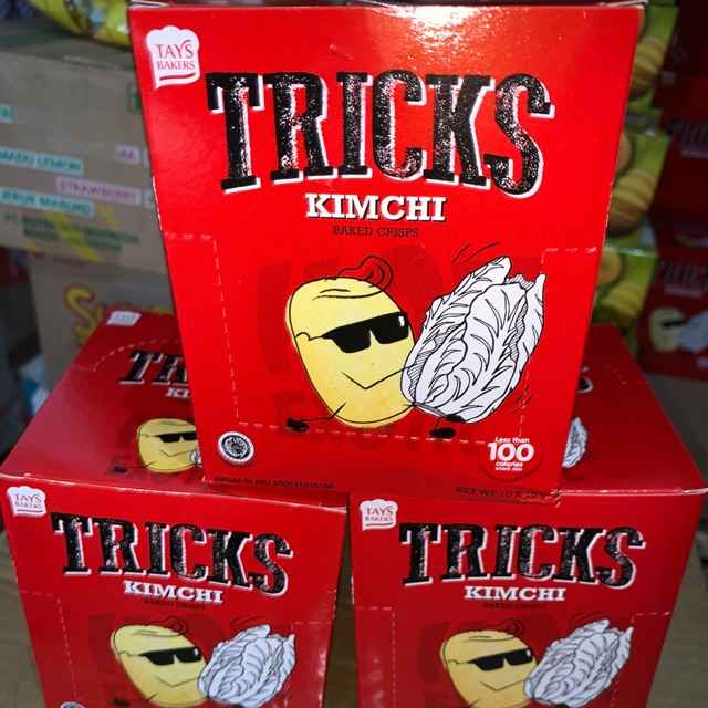 Tricks Kimchi Baked Crisps 1 box isi 18gr x 10 pcs 18 gram