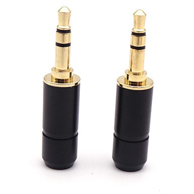 1pcs Pure copper 3.5mm plug stereo Earphone earbuds upgrade cable audio in-line type 3.5 plug pin