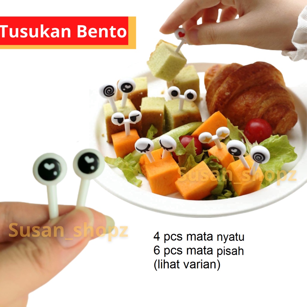 

Tusukan Bento Model Sepasang Mata Bento Fork Dekorasi Makanan