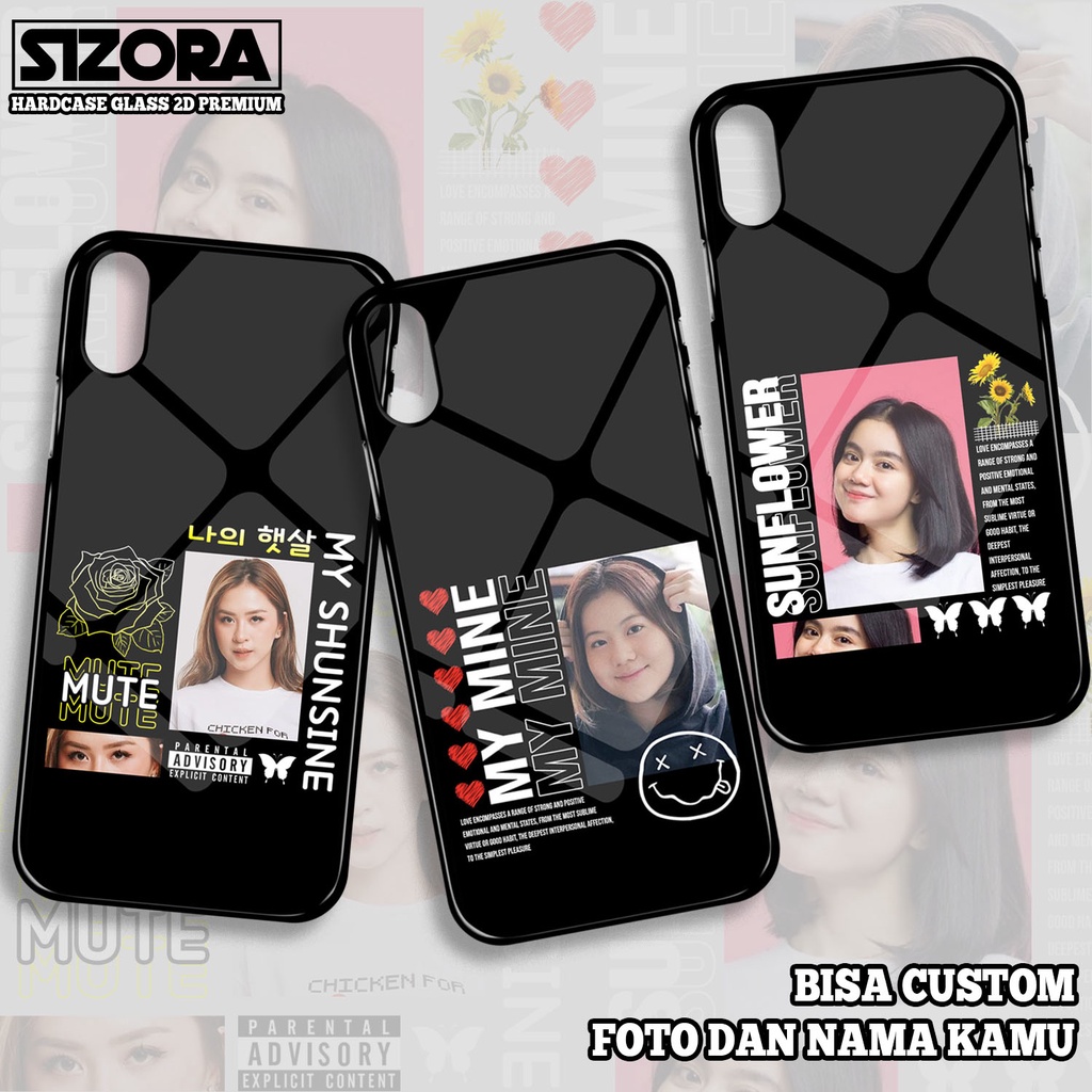 Case Custom Streetwear Hardcase 2D Glass Kaca Premium Bisa Request Foto / Nama Ready For Samsung M30