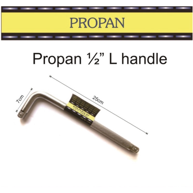 Propan 1/2” L-handle - Gagang sok L 1/2”