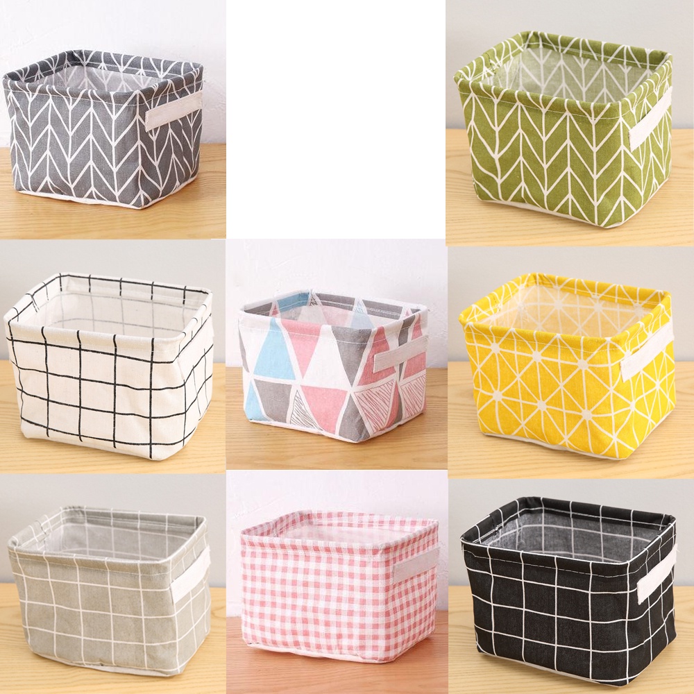 Keranjang Mini Desktop Storage Box Organizer Tempat Penyimpanan Serbaguna