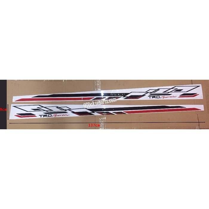 Stiker TRD Sportivo hitam 137cm