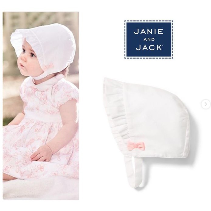 Topi anak Janie and jack bucket hat - bow bonet ready size: 6-12m