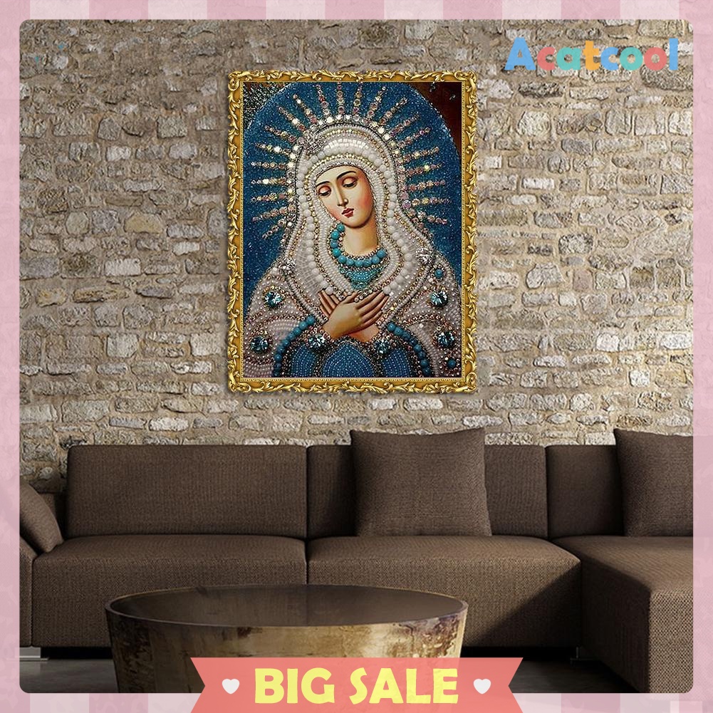 5D DIY Crystal Diamond Painting Religion Cross Stitch Kit Embroidery Mosaic