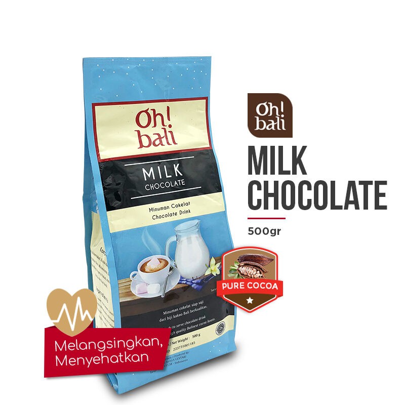 Oh Bali Milk Chocolate 500Gr - Minuman Asli Coklat