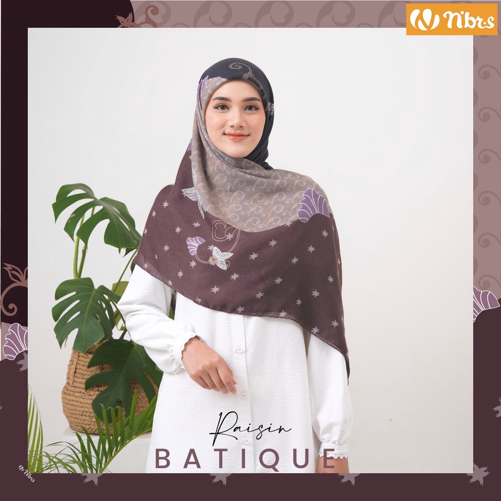 NIbras Hijab Batique Bahan Voal Hijab Segiempat Motif Casual outfit Modern by Nbrs bisa COD