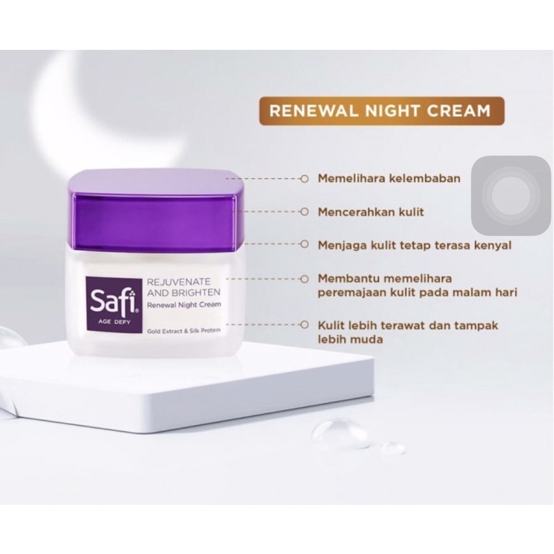 Safi age defy rejuvenate &amp; brighten renewal night cream 25 gram