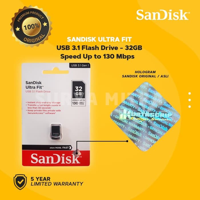 Flashdisk Sandisk Ultra Fit CZ430 32GB 3.0