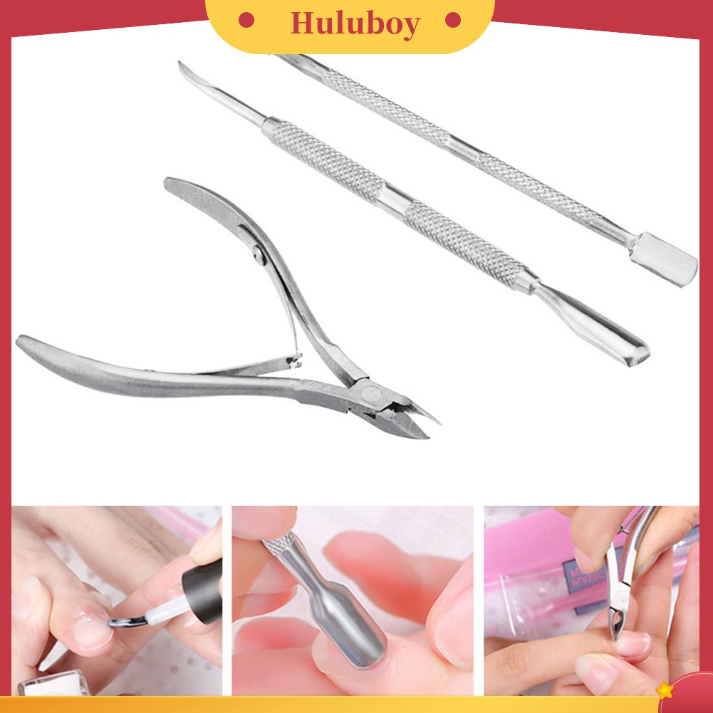 Huluboy Huluboy♡ 3pcs Gunting Kuku / Kutikula / Kulit Mati Bahan Stainless Steel