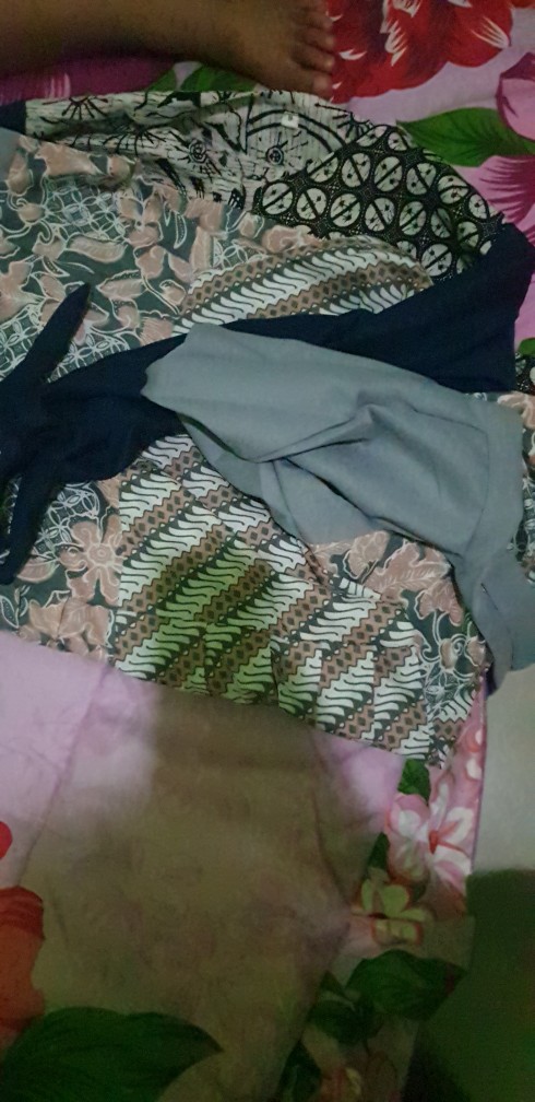 Batik Tunik Shibori Jumputan Terbaru Size M-xl/ Hrb026 Yelbor Navbor / Biru Putih / Original Bel