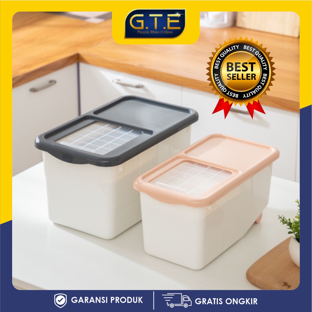 GTE | Tempat Penyimpanan Makanan Beras Kacang/ Food Storage Box Plastik/Rice Kontainer box Bahan Plastik PP