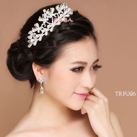 [READY STOCK] CROWN WEDDING AKSESORIS RAMBUT HEADPIECE PENGANTIN BUNGA TRP026