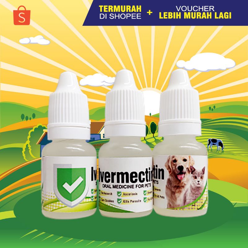 IVERMECTIN ORAL - Obat Scabies Oral Kucing Obat Jamur Kucing Obat Cacing Kucing Anjing Kelinci