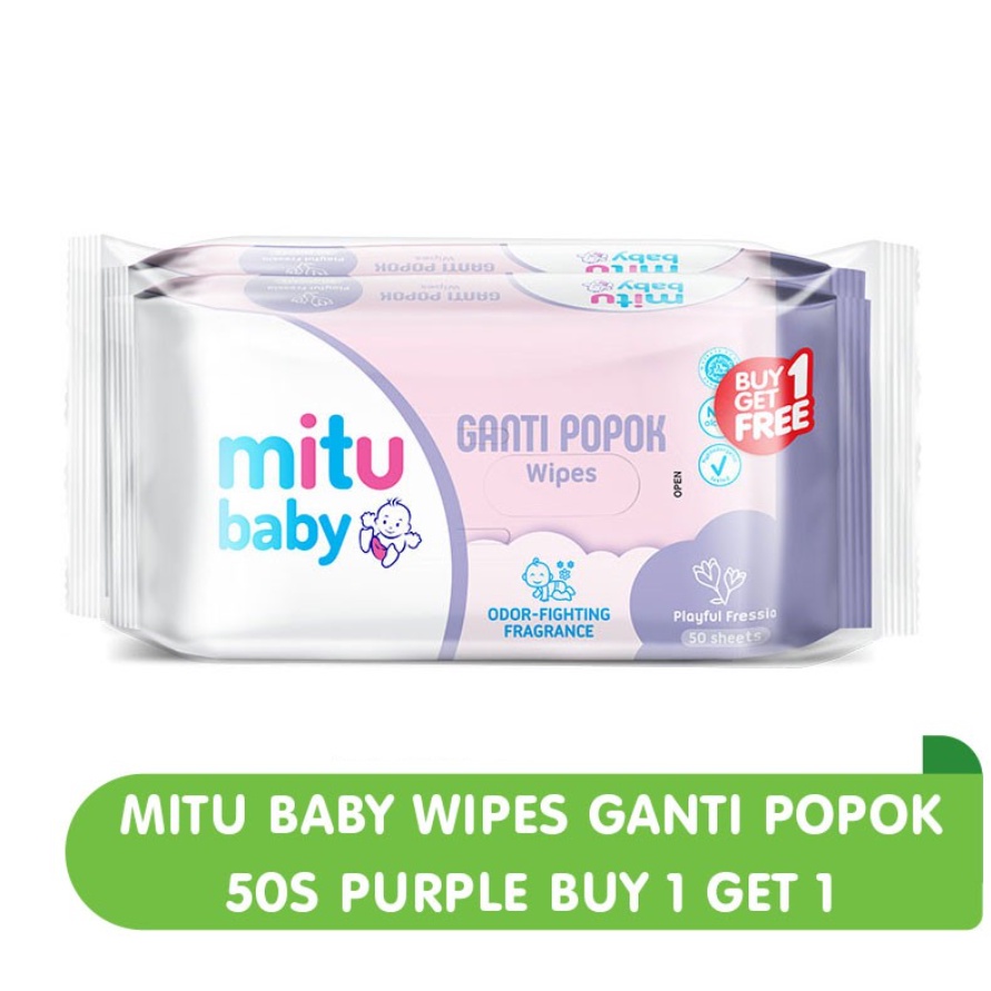 Jual Mitu Baby Wipes Tisu Basah Ganti Popok S Purple Buy Get