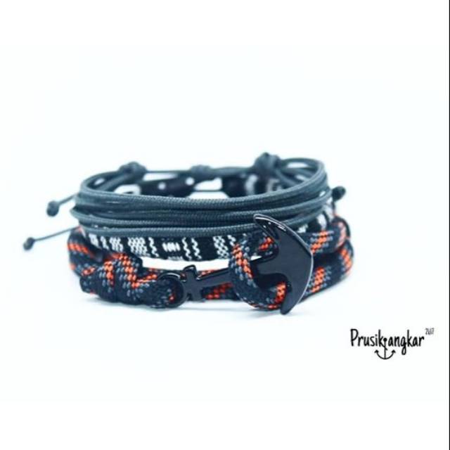 Gelang Tali Prusik Jangkar / Gelang Prusik Jangkar / Gelang paracord / Gelang paket / gelang tali