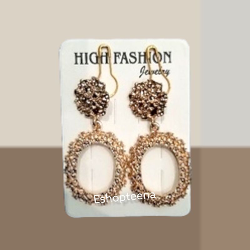 A95 Anting hijab juntai oval