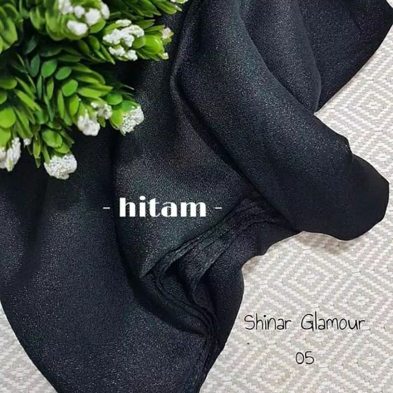 Shinar Glamour Ansania Square  - Jilbab Segiempat Sinar-HITAM