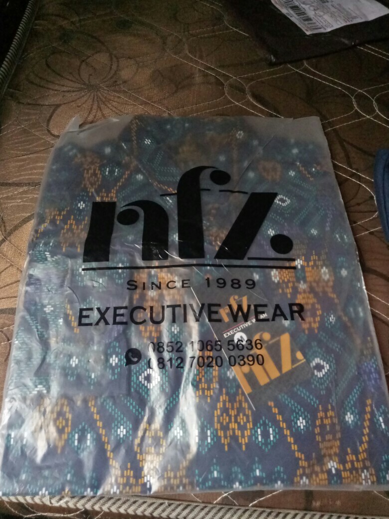 [blessing] 6798 Kemeja Batik Pria Lengan Panjang Motif Songket Hijau Snow