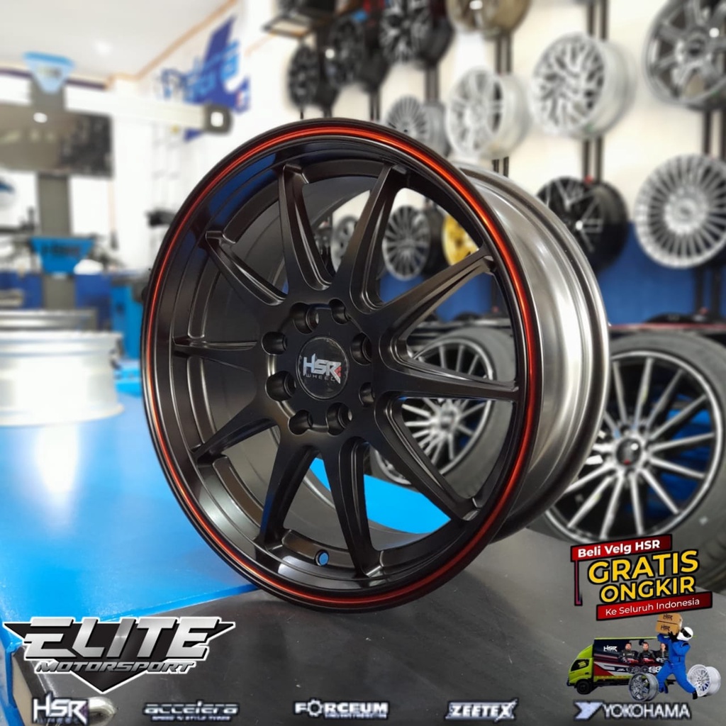 Velg HSR Tribe Ring 16 Lubang 4 Velg Mobil Jazz Brio Agya Velg Celong