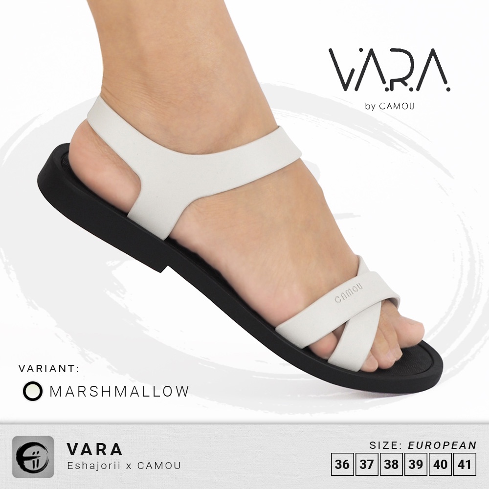 CAMOU Vara - Sandal Perempuan Tali Belakang Awet Full Karet Anti Slip