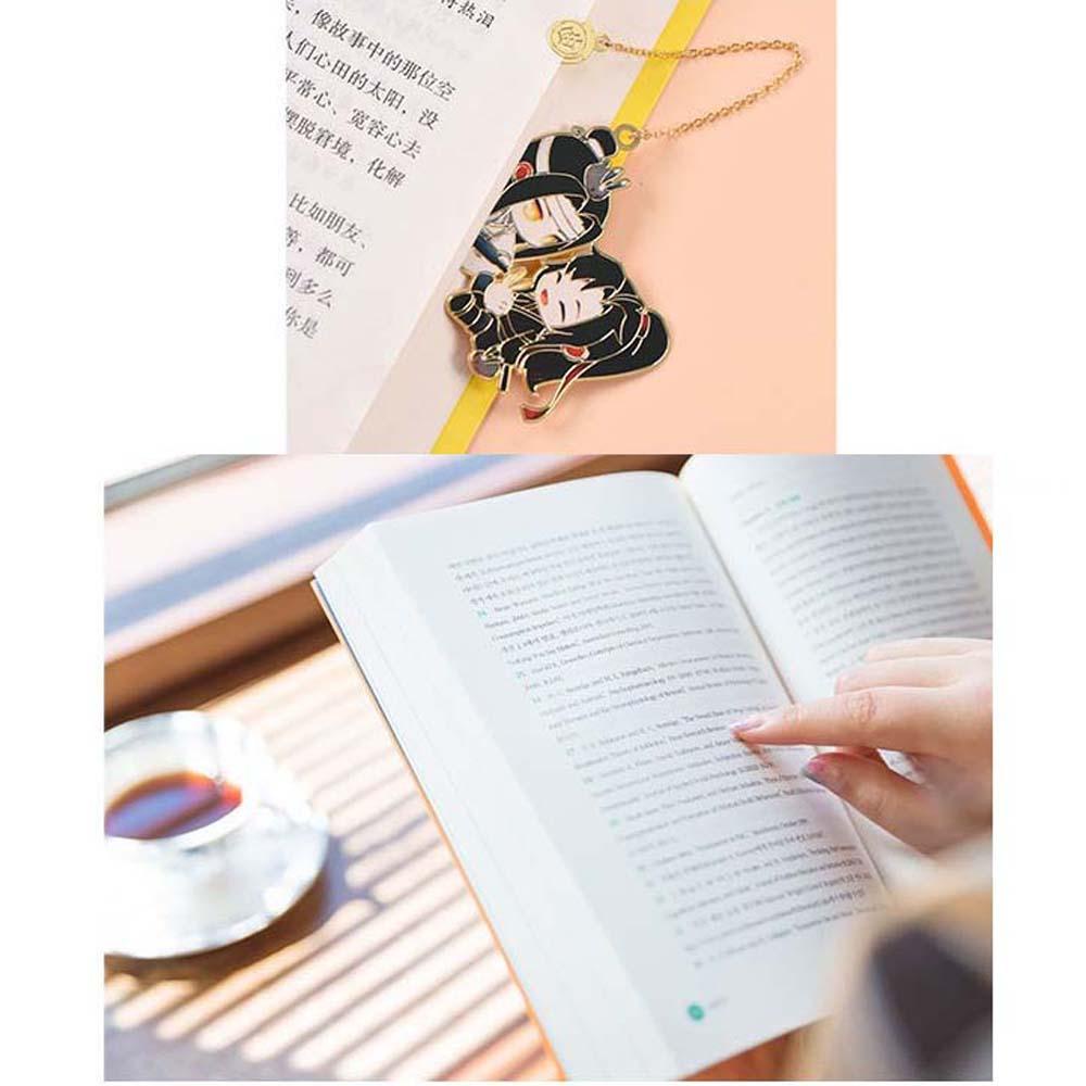 Nickolas1 Mo Dao Zu Shi Berjumbai Kreatif Berongga Grandmaster Setan Pasokan Sekolah Liontin Hadiah Siswa Wei Wuxian Lan Wangji Penanda Buku